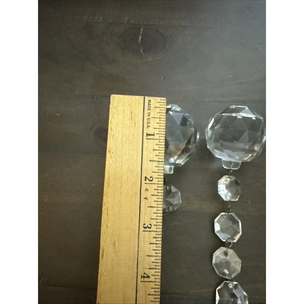 Antique‎ Clear Cut Crystal Prisms Chandelier Lamp Parts Suncatcher 1.5